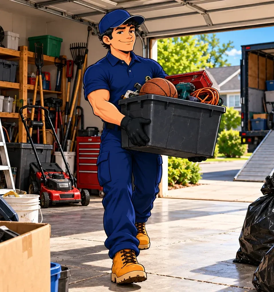 Garage cleanout service removing unwanted items in Pennsylvania