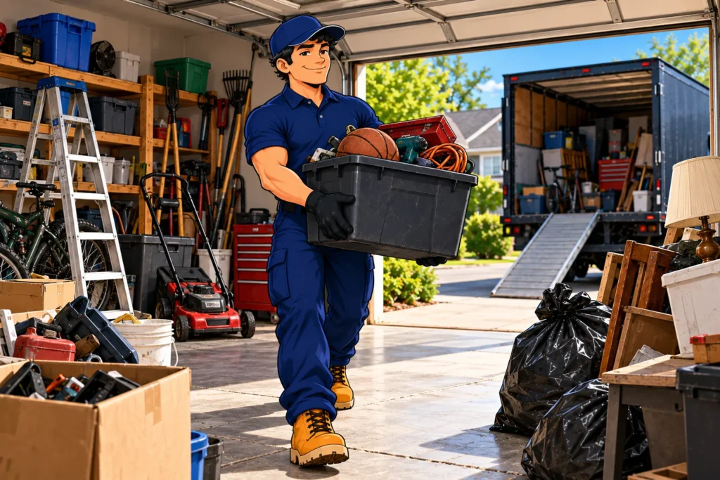 Garage cleanout service removing unwanted items in Pennsylvania