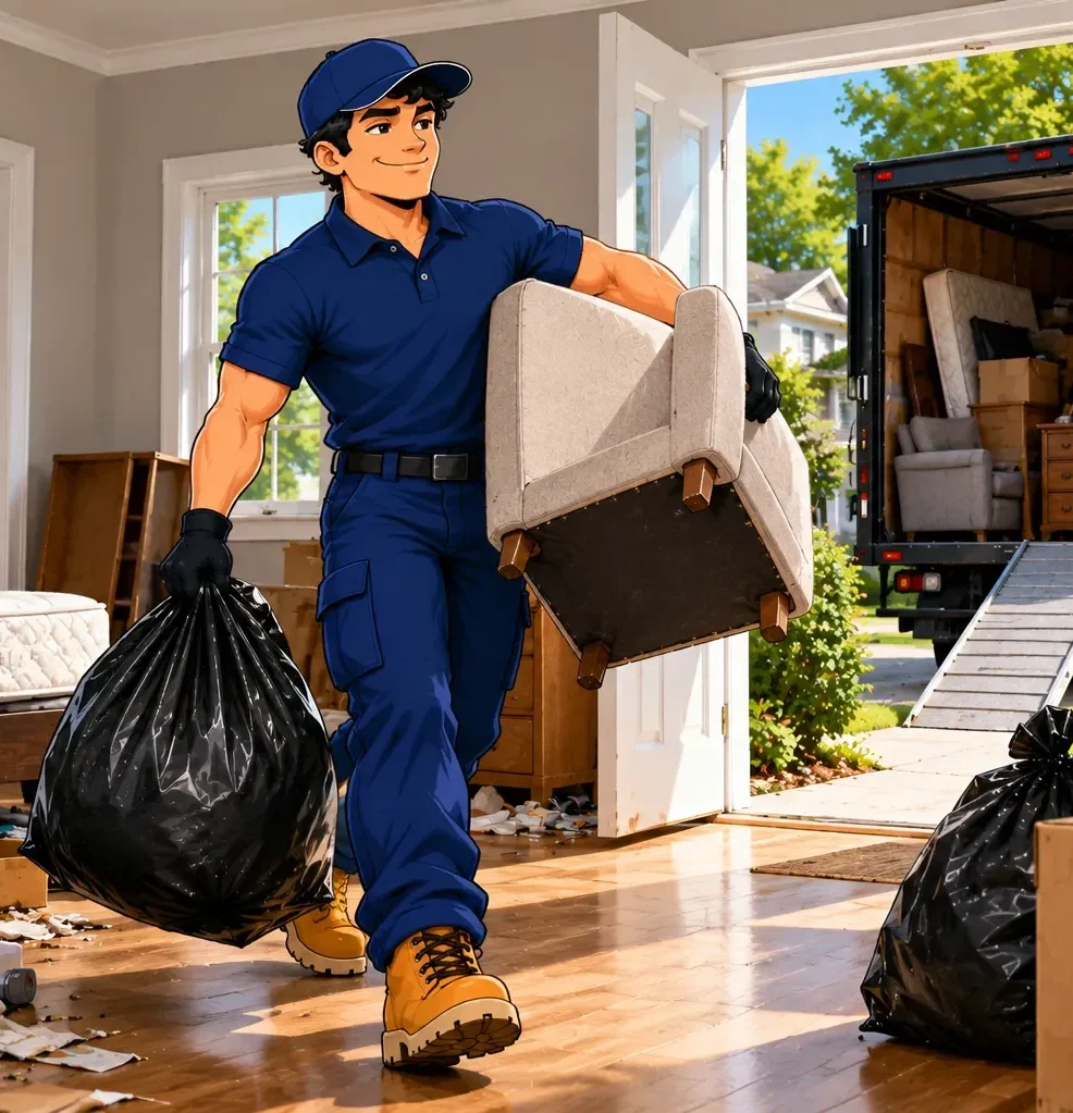 Rent-ready cleanout service removing tenant belongings in Pennsylvania